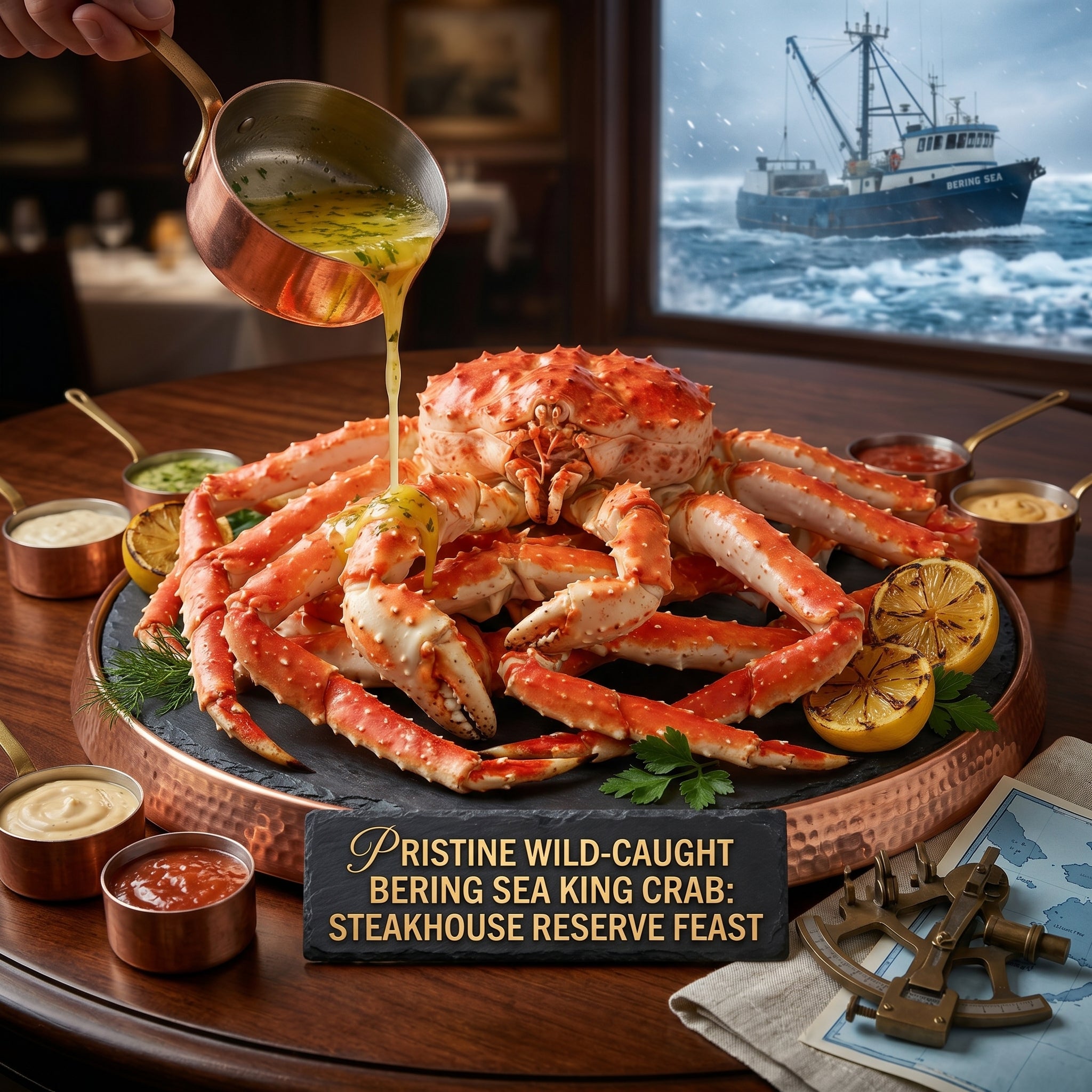 OCEANZEN Alaskan Red King Crab Legs | Wild-Caught | Fully Cooked